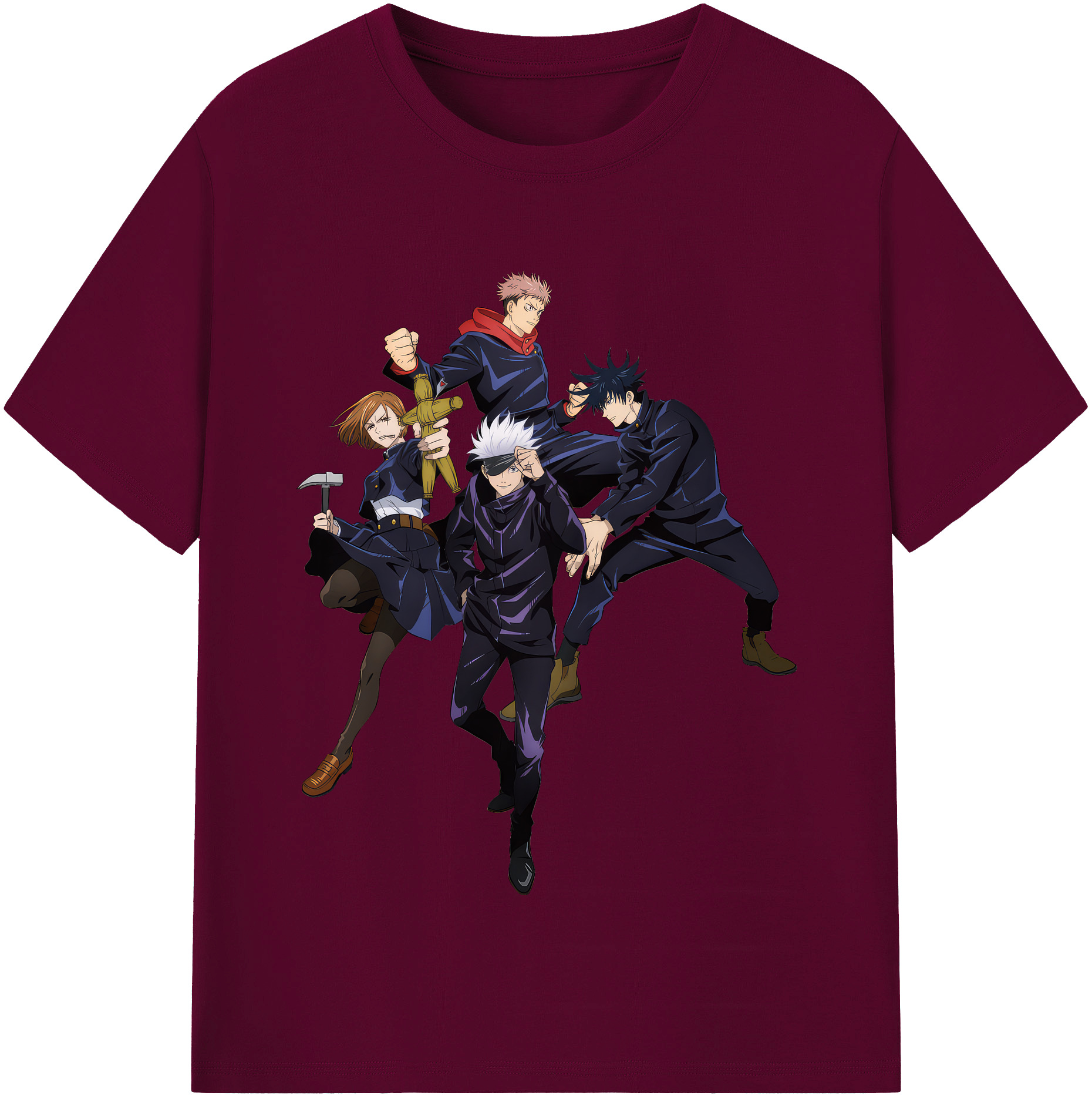 （画像用） 呪術廻戦 Jujutsu Kaisen レディースカジュアルプリントTシャツ（綿100％）